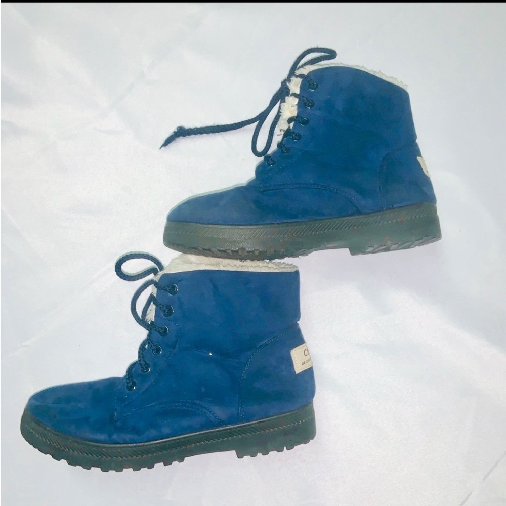 Blue suede fleece lined boots by CNP - Euro 39 (US approx 8 to 8.5)